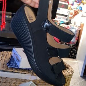 Black sling back sandal